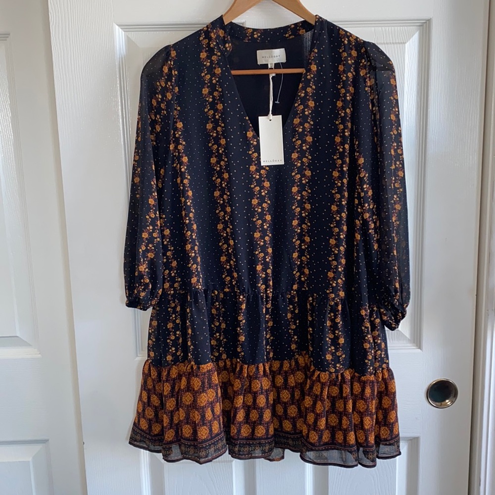 NWT Melloday Babydoll Dress Long Sleeve